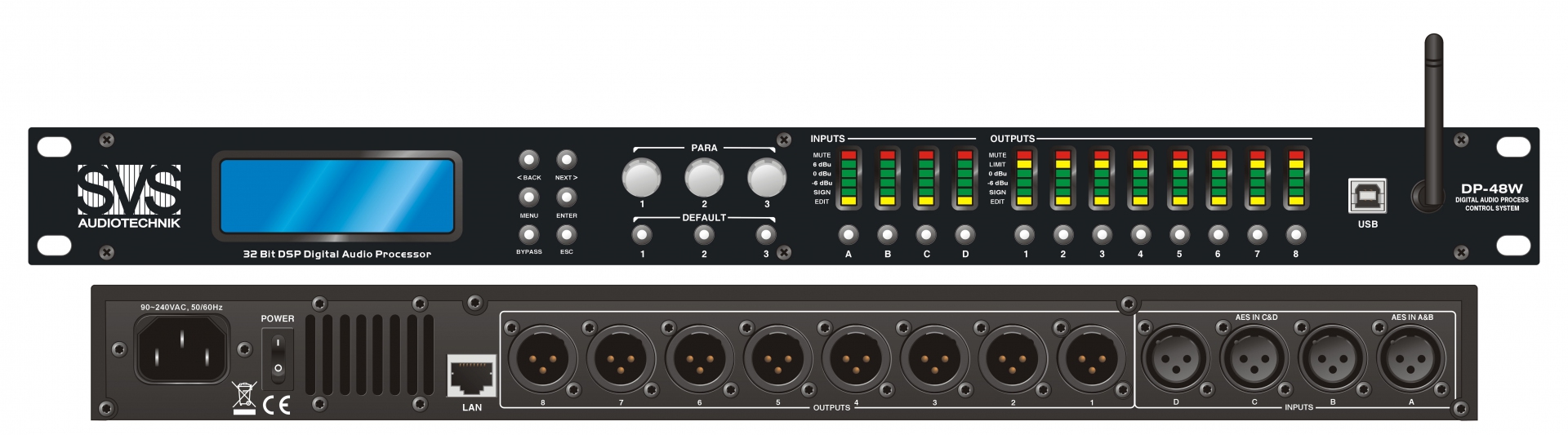 SVS Audiotechnik DP-48W Цифровой процессор: 4 входа 8 выходов в Каменск-Шахтинске