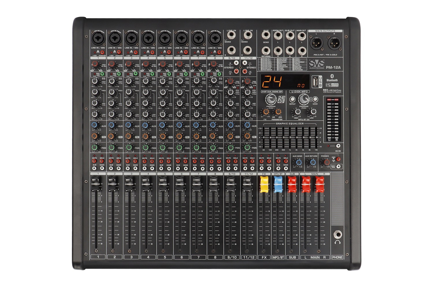 SVS Audiotechnik mixers PM-12A Активный аналоговый микшерный пульт, 12-канальный в Каменск-Шахтинске
